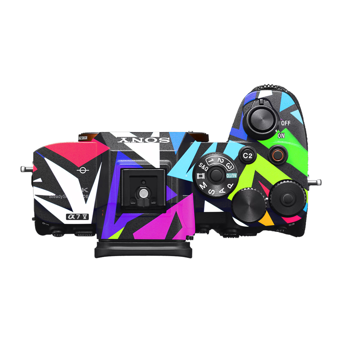 Bold Geometric Pop Sony A7 V Camera Skin