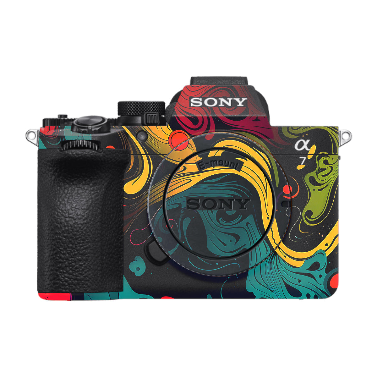Psychedelic Color Swirl Sony A7 V Camera Skin