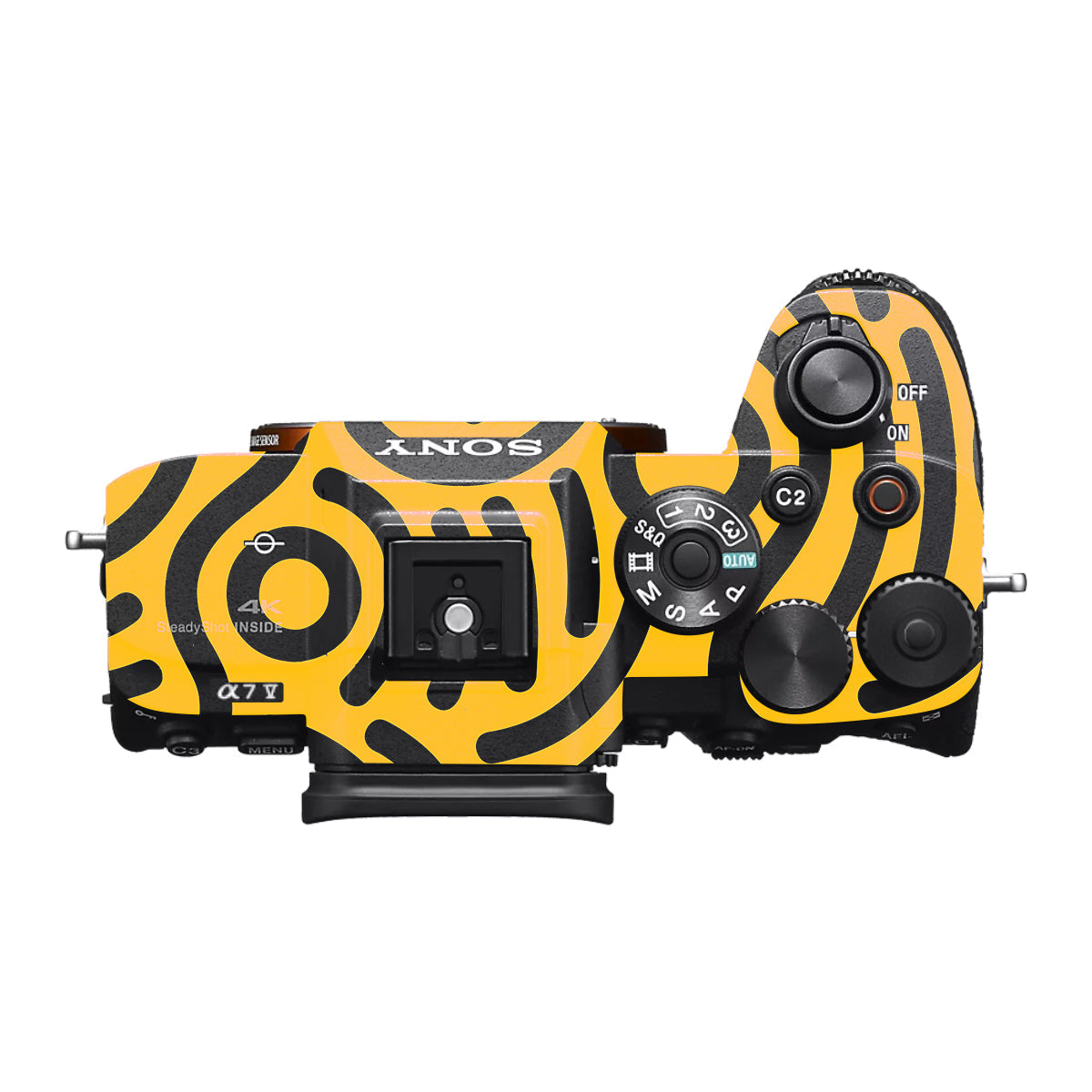 Minimal Yellow Wave Sony A7 V Camera Skin