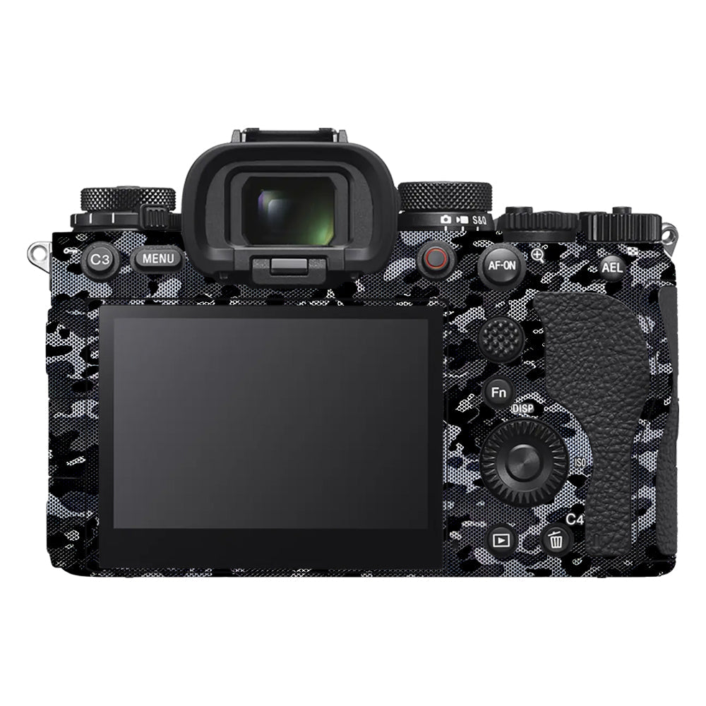 Stealth Grey Camo Sony A9III Camera Skins
