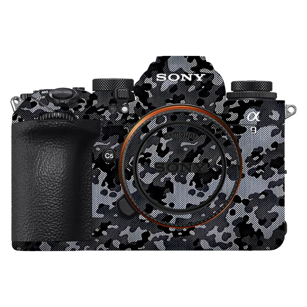 Stealth Grey Camo Sony A9III Camera Skins