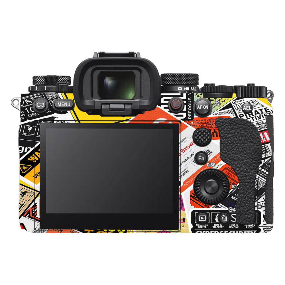 Tech Aesthetic Sticker Collage Sony A9III Camera Skins