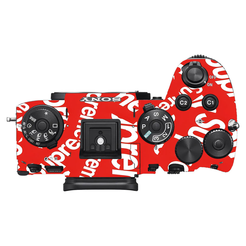 Supreme Red Sony A9III Camera Skins