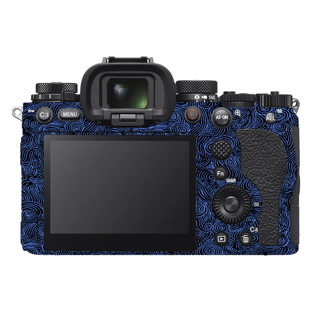 Blue Spirals Sony A9III Camera Skins