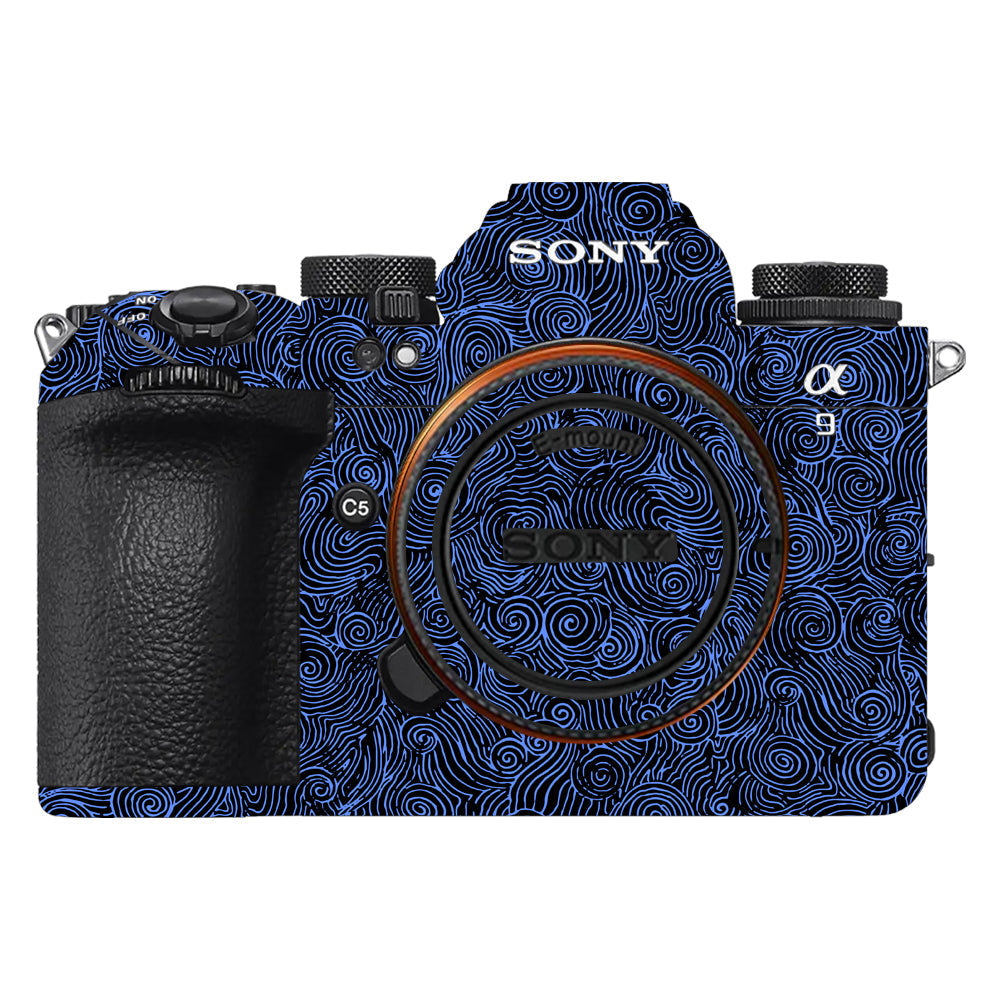 Blue Spirals Sony A9III Camera Skins