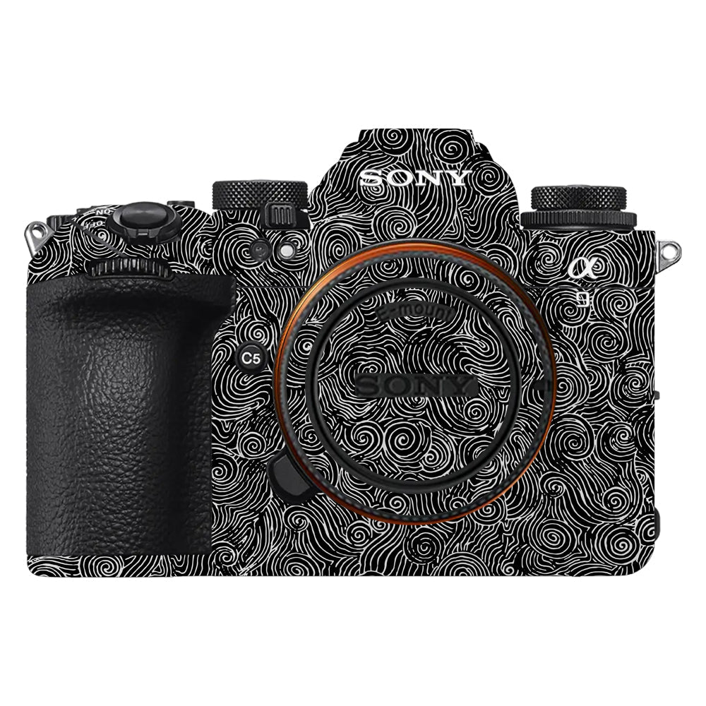 White Spirals Sony A9III Camera Skins