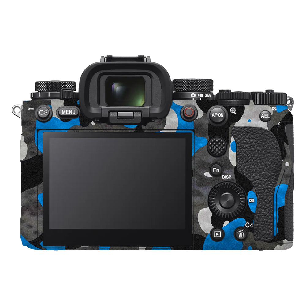 Blue Grey Camo Sony A9III Camera Skins