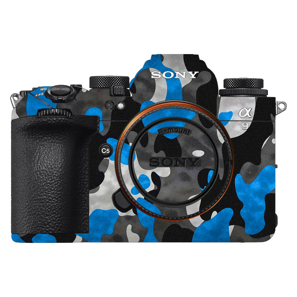 Blue Grey Camo Sony A9III Camera Skins