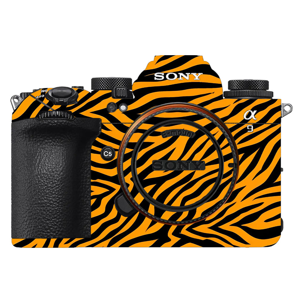 Zebra Gold Pattern Sony A9III Camera Skins