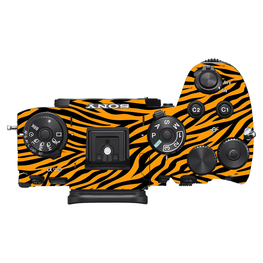 Zebra Gold Pattern Sony A9III Camera Skins