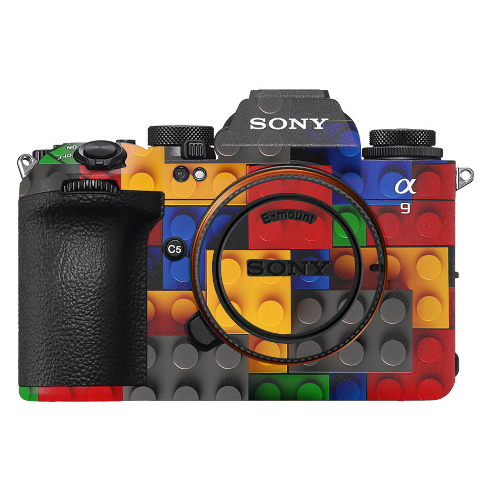 Colorful LEGO Brick Wall Pattern Sony A9III Camera Skin