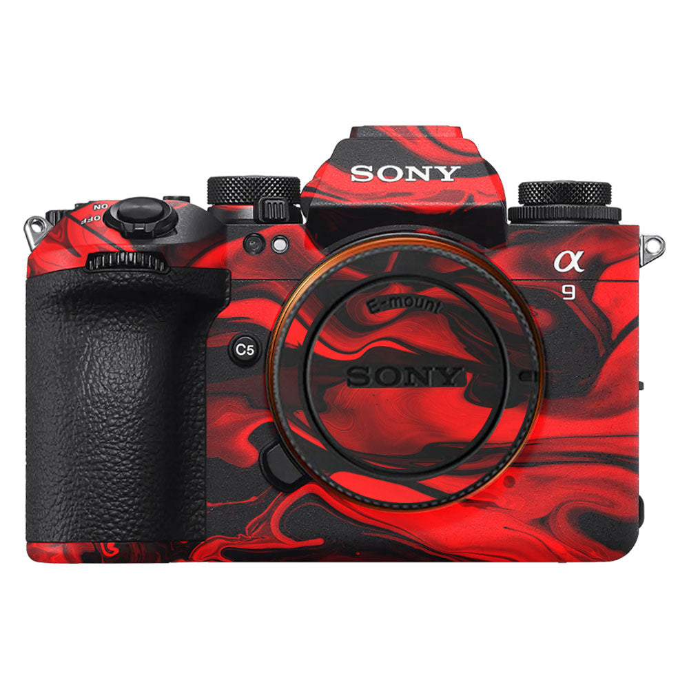 Red Lava Flow Sony A9III Camera Skin