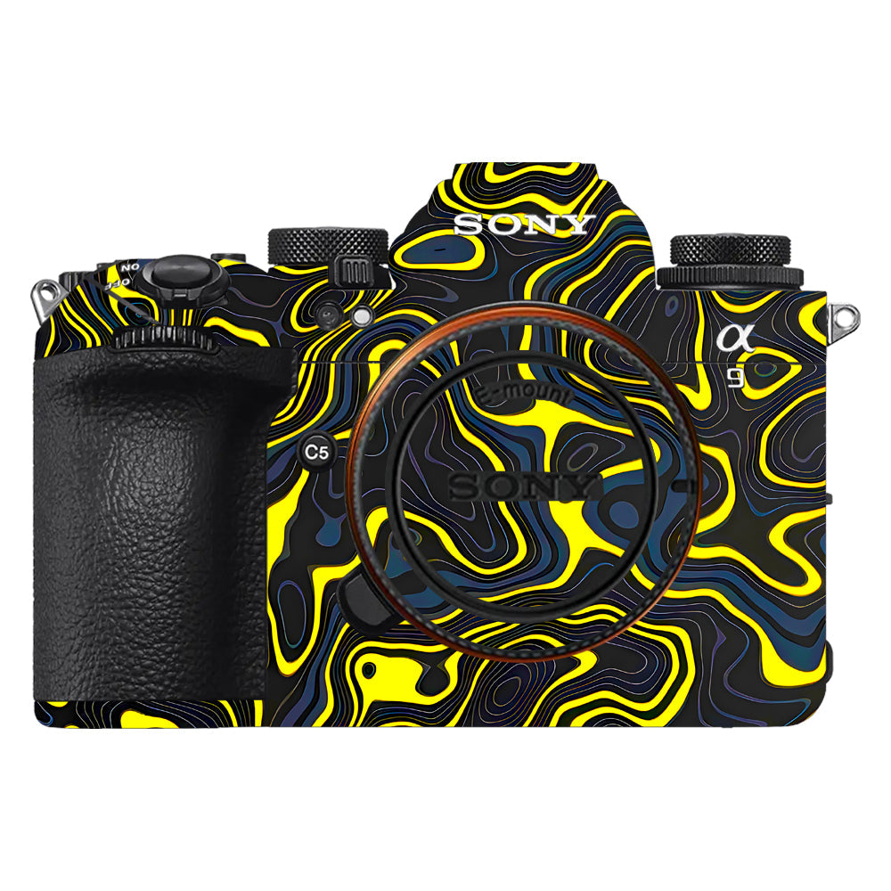 Neon Lava Contours Sony A9III Camera Skins