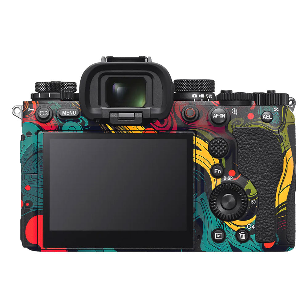 Psychedelic Color Swirl Sony A9III Camera Skin