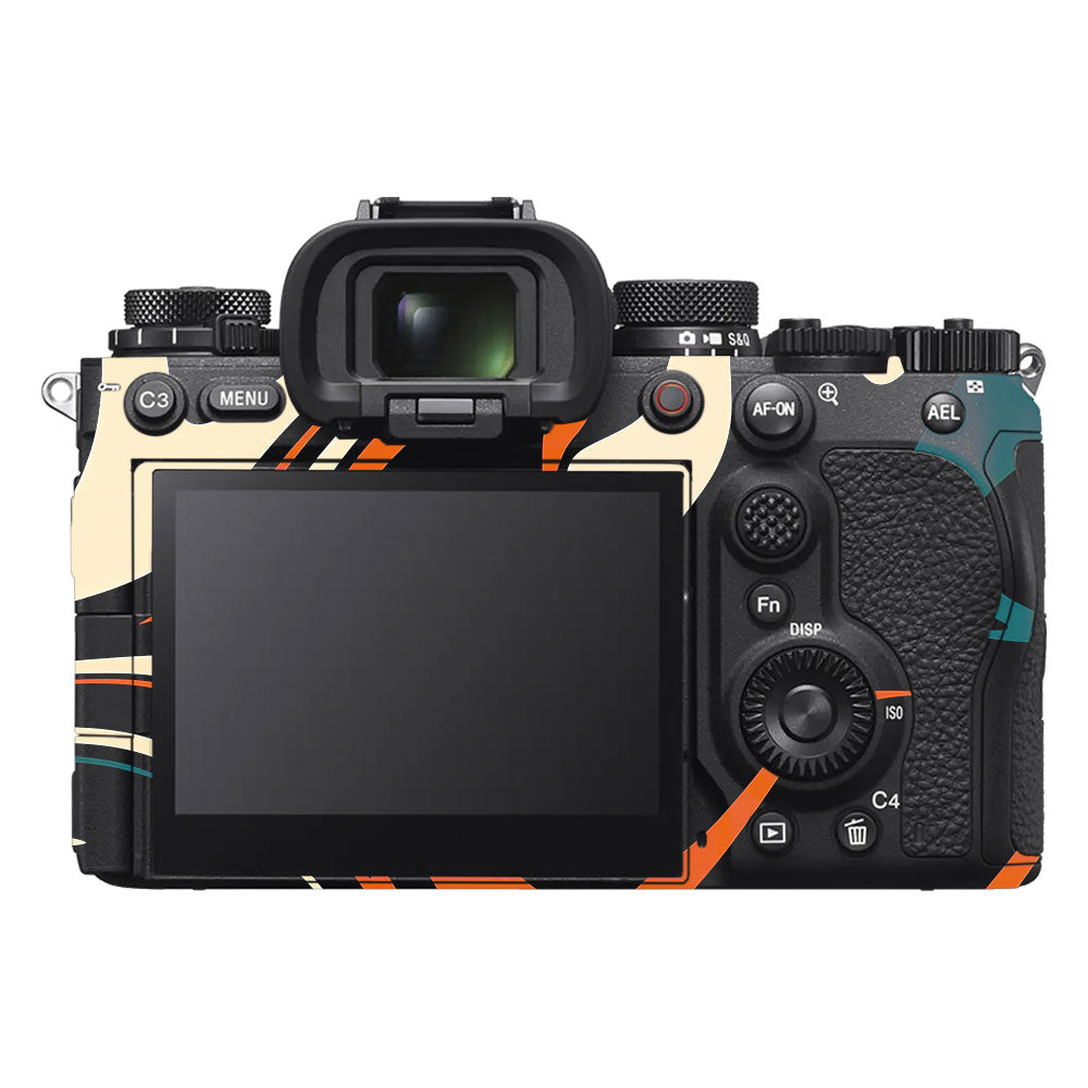 Mid-Century Abstract Swirl Sony A9III Camera Skin