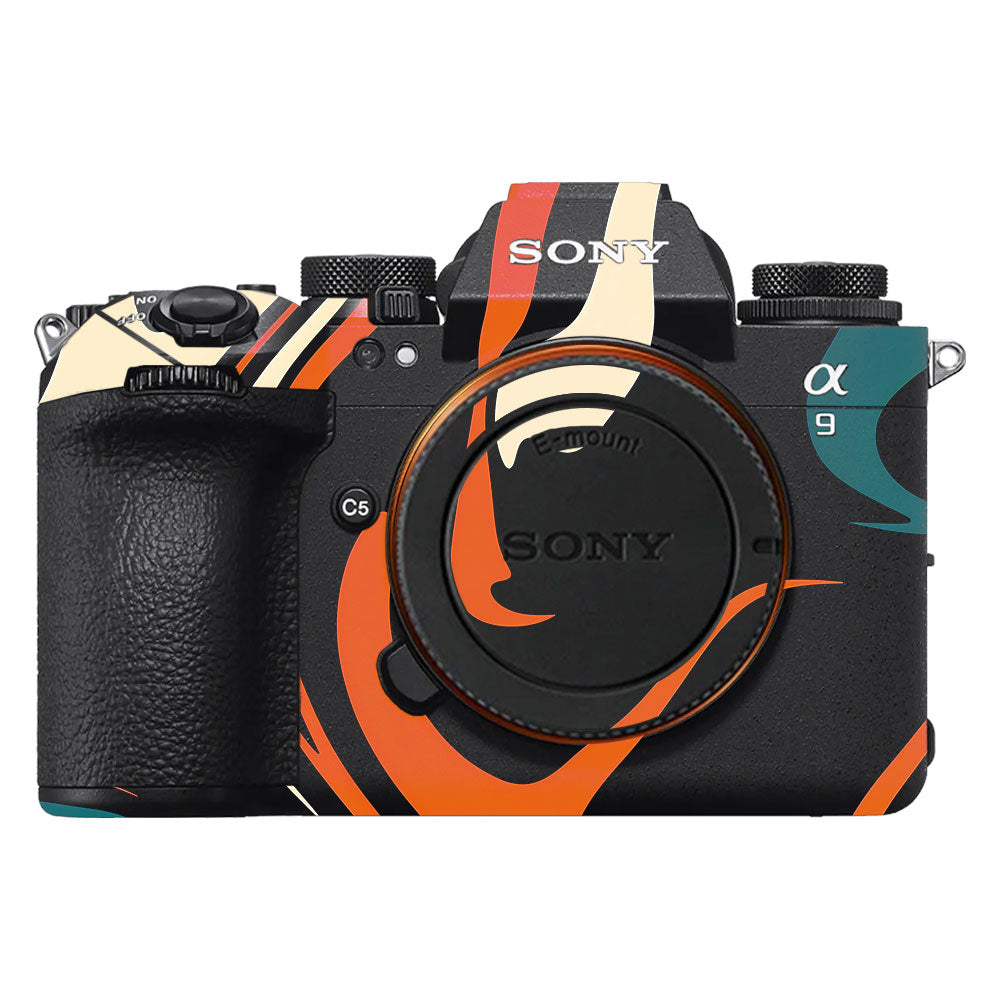 Mid-Century Abstract Swirl Sony A9III Camera Skin
