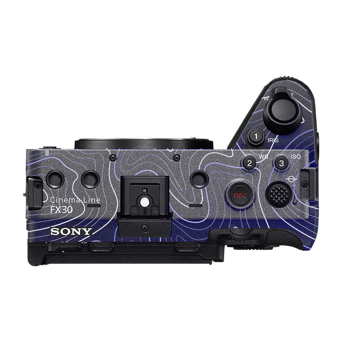 Deep Blue Contour Sony FX30 Camera Skin
