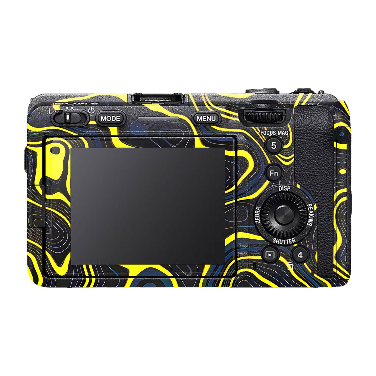 Neon Lava Contours Sony FX30 Camera Skin