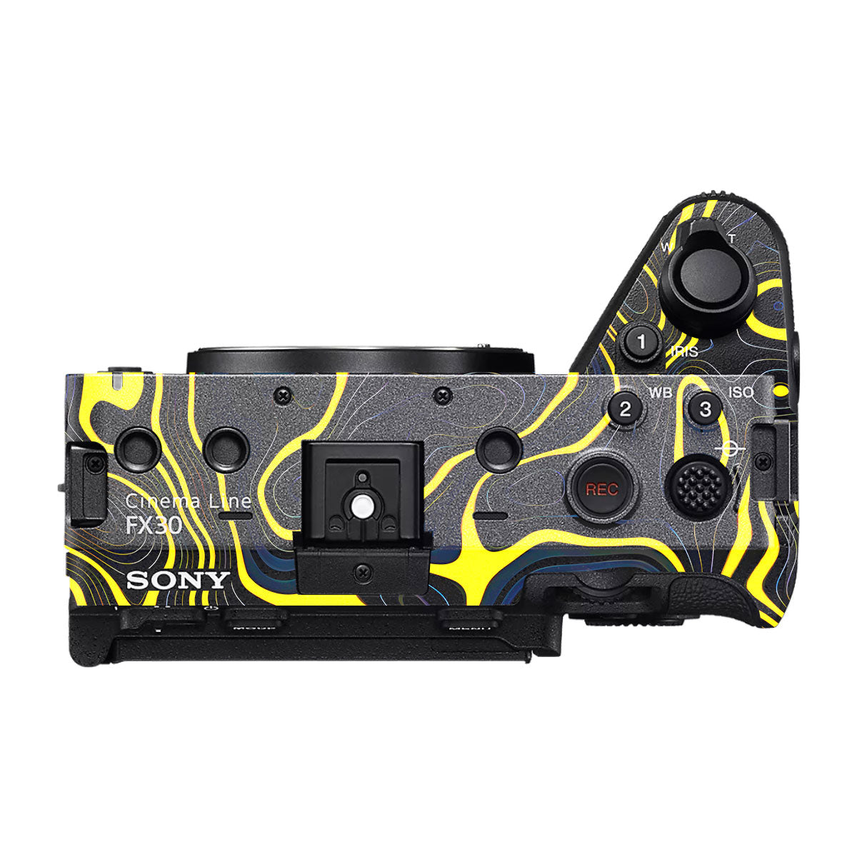 Neon Lava Contours Sony FX30 Camera Skin