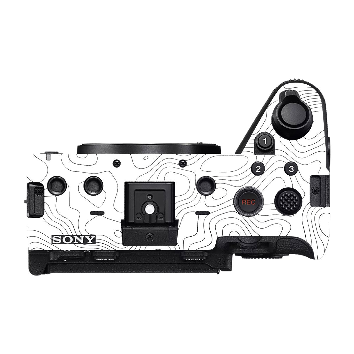 White Contour Design Sony FX30 Camera Skin