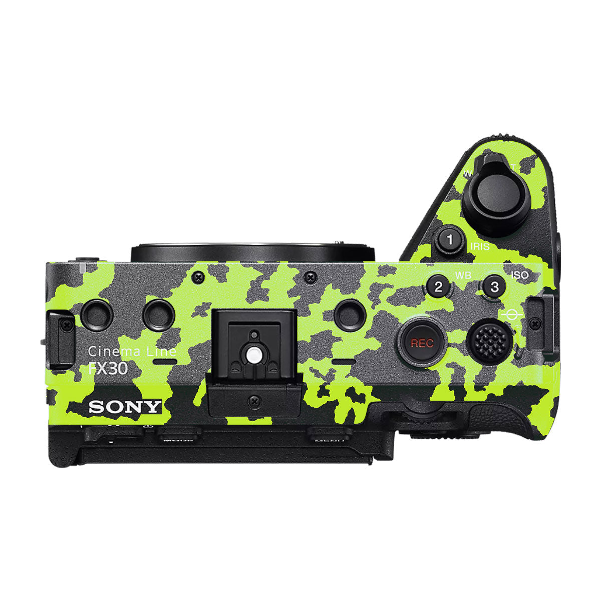 Neon Green Splatter Sony FX30 Camera Skin
