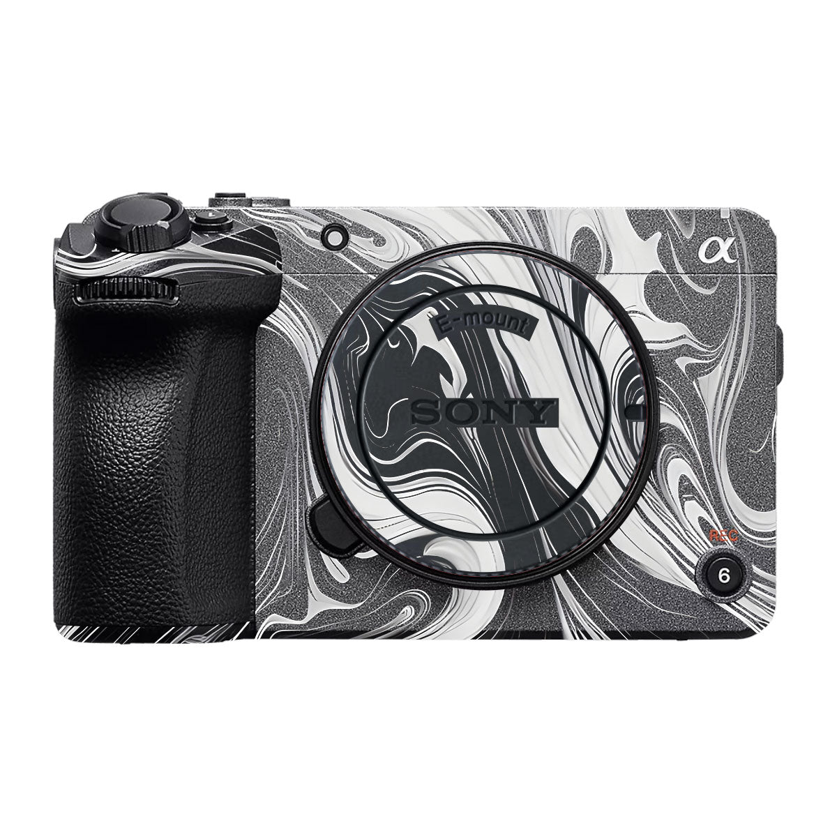 Black and White Marble Sony FX30 Camera Skin