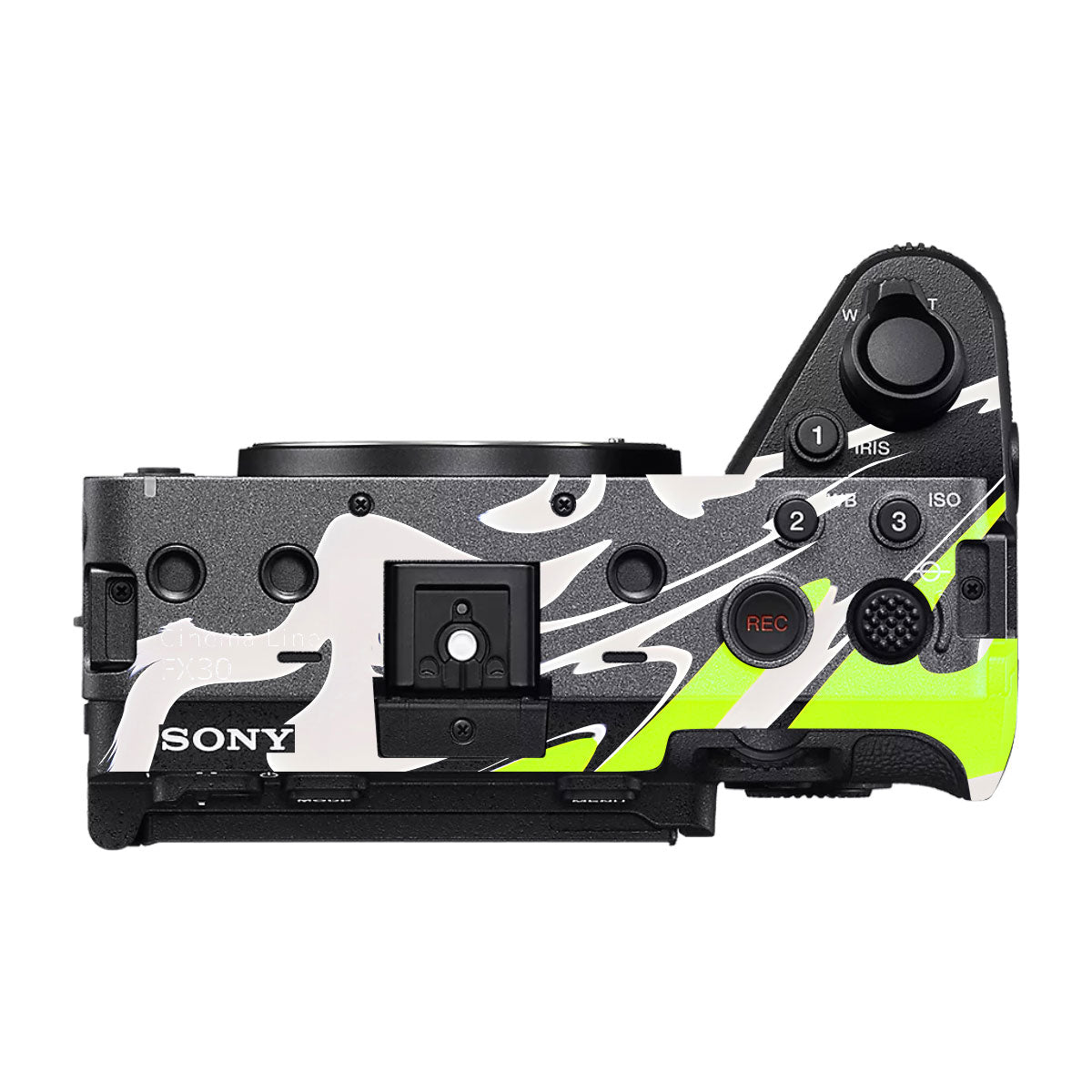 Neon Green and Black Pattern Sony FX30 Camera Skin