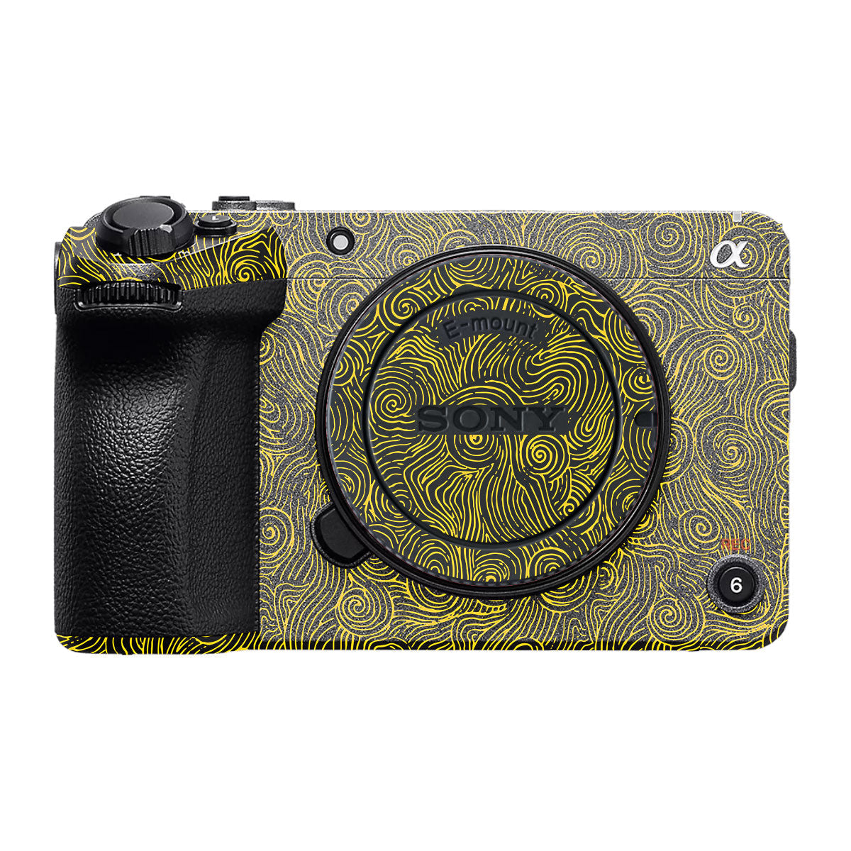 Yellow Spirals Sony FX30 Camera Skin