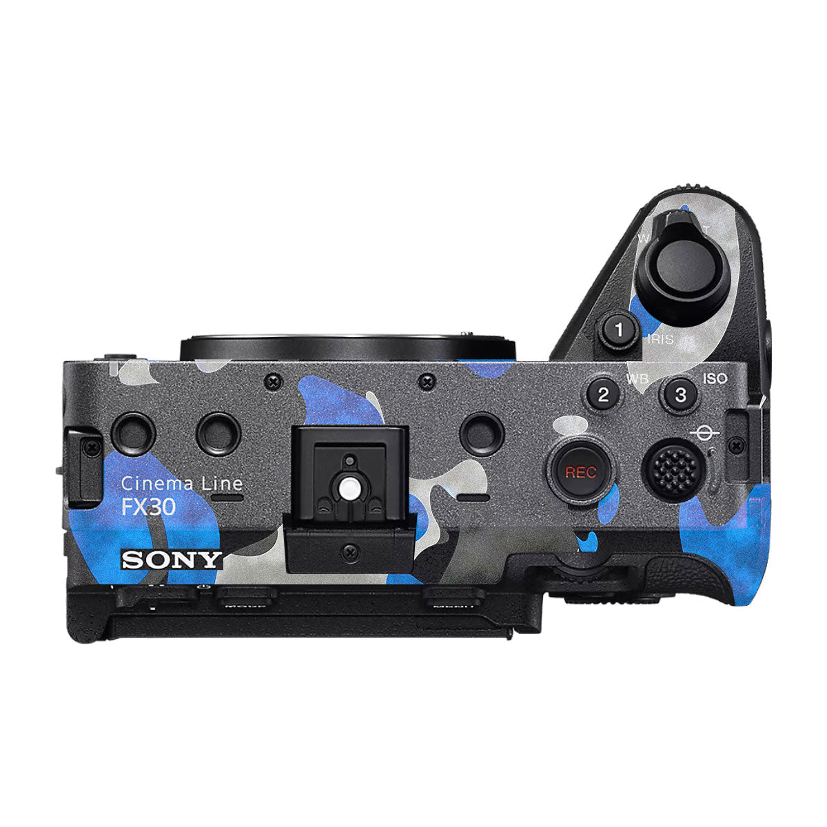 Blue Grey Camo Sony FX30 Camera Skin