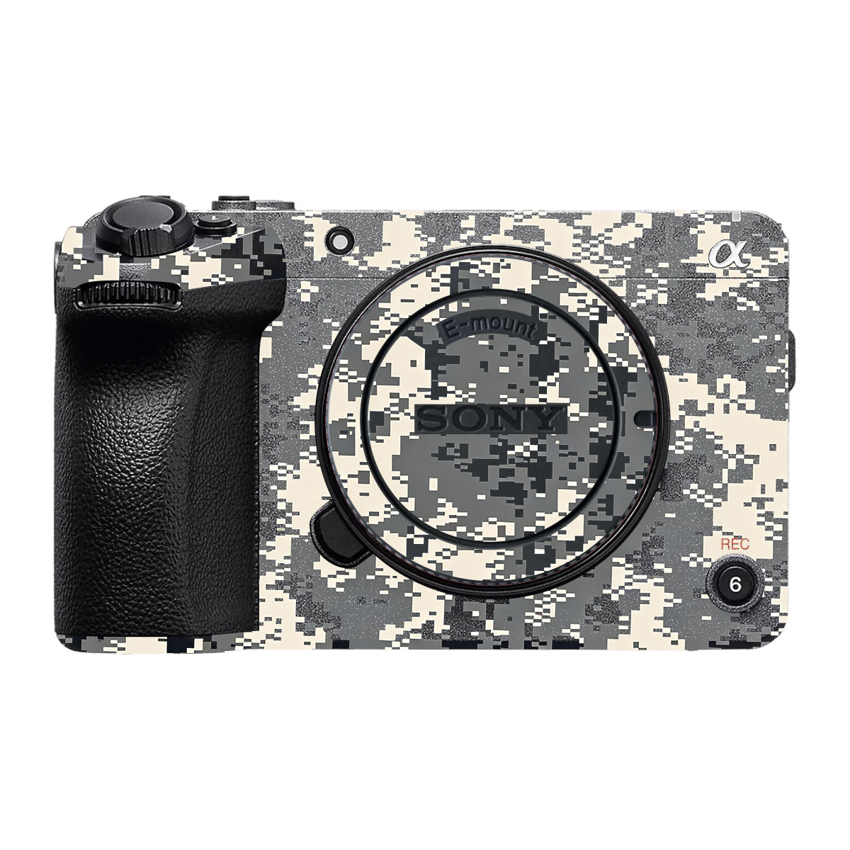 Grey Black Pixel Sony FX30 Camera Skin