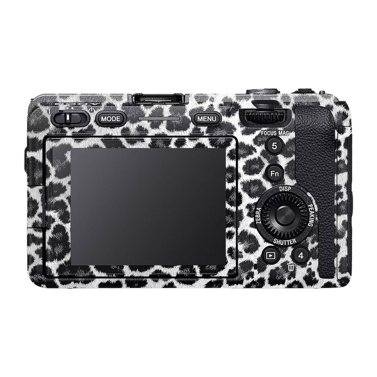 Snow Leopard Spots Sony FX30 Camera Skin
