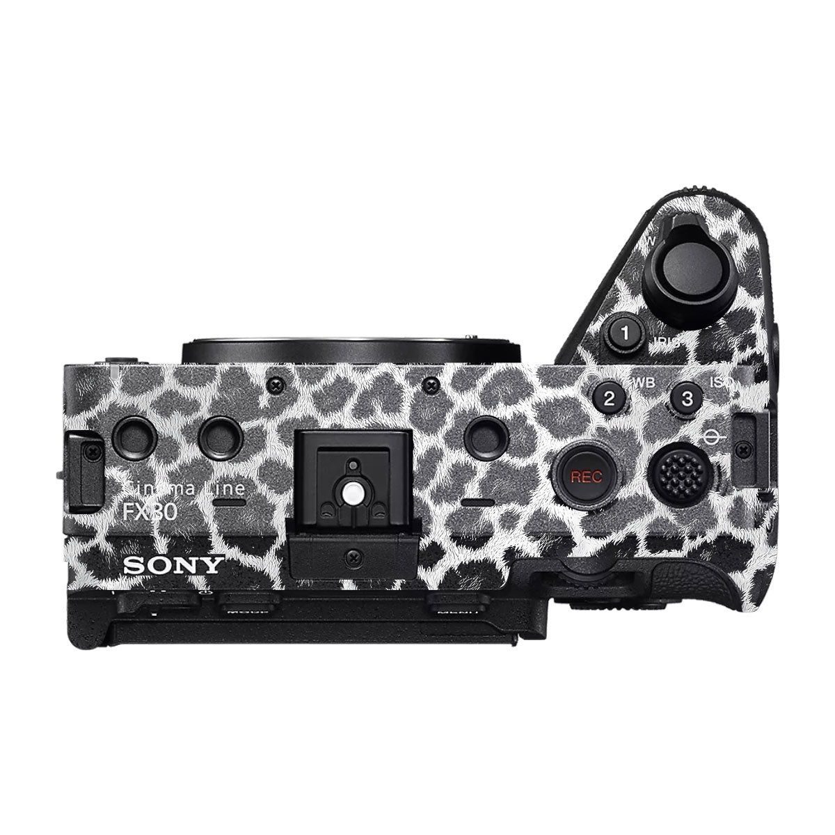 Snow Leopard Spots Sony FX30 Camera Skin
