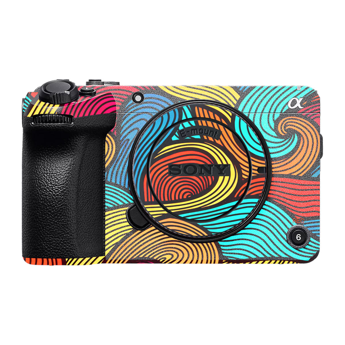 Retro Colorful Doodle Art Pattern Sony FX30 Camera Skin