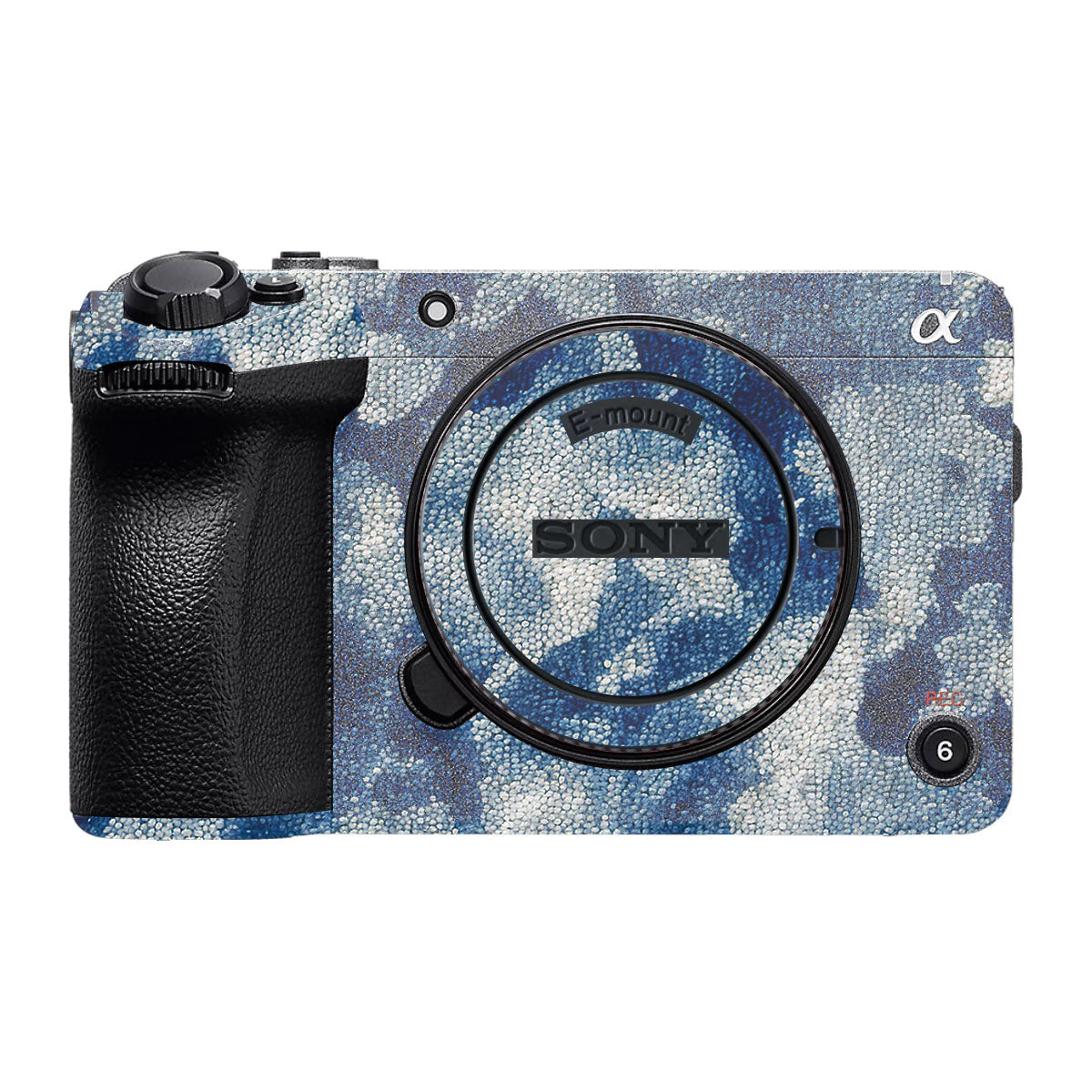 Blue Watercolor Fabric Sony FX30 Camera Skin
