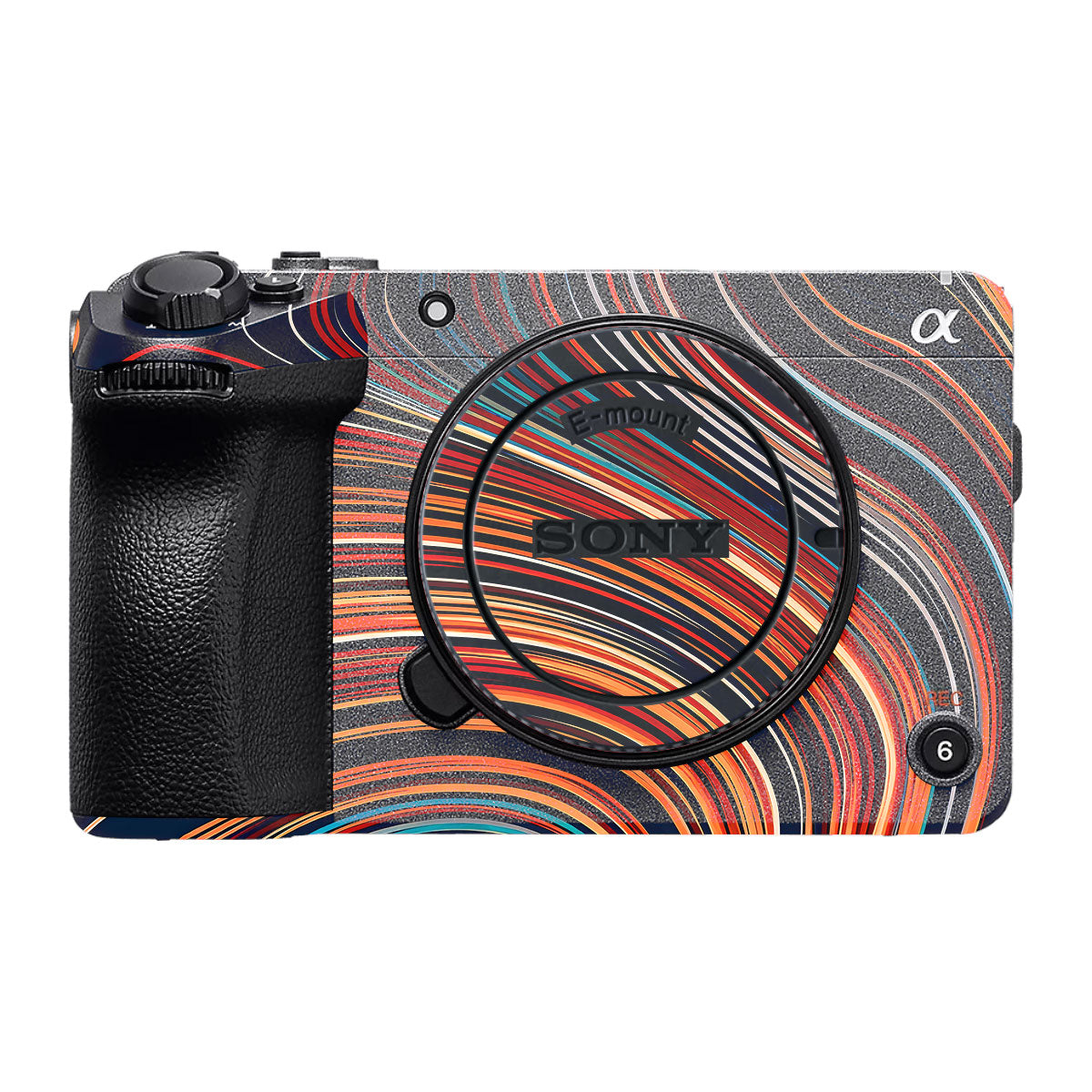 Retro Abstract Striped Swirl Sony FX30 Camera Skin