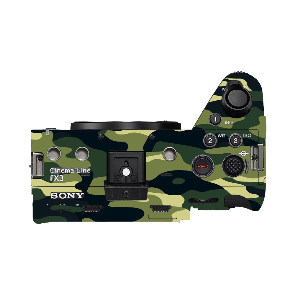 Forest Green Camo Sony FX3 Camera Skins