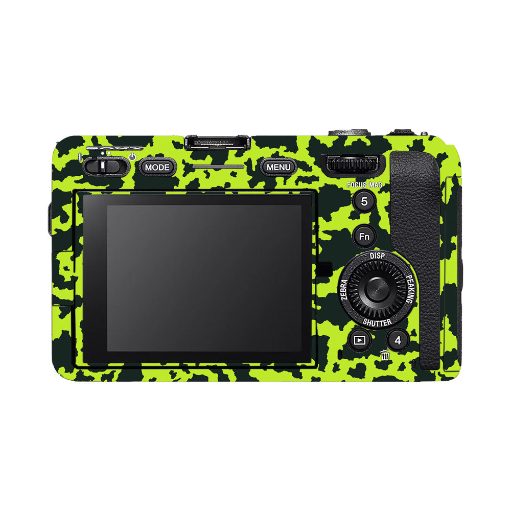 Neon Green Splatter Sony FX3 Camera Skins