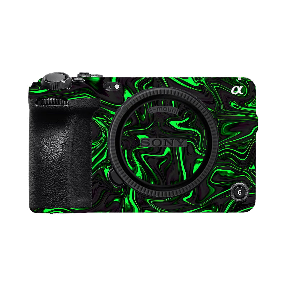 Green Liquid Pattern Sony FX3 Camera Skins