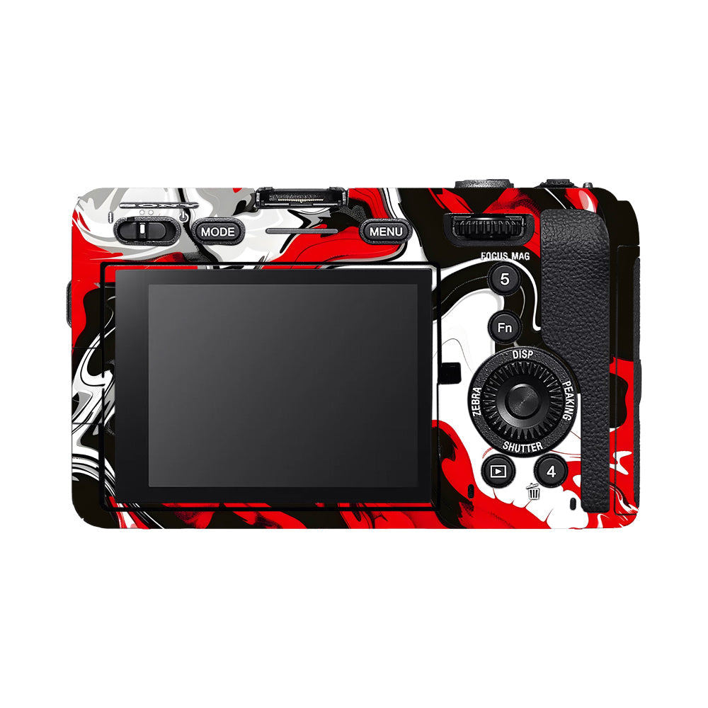 Scarlet and White Motion Sony FX3 Camera Skins