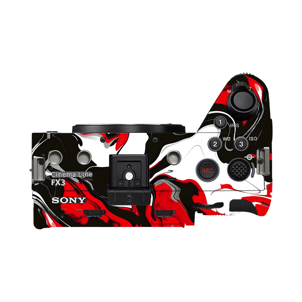 Scarlet and White Motion Sony FX3 Camera Skins