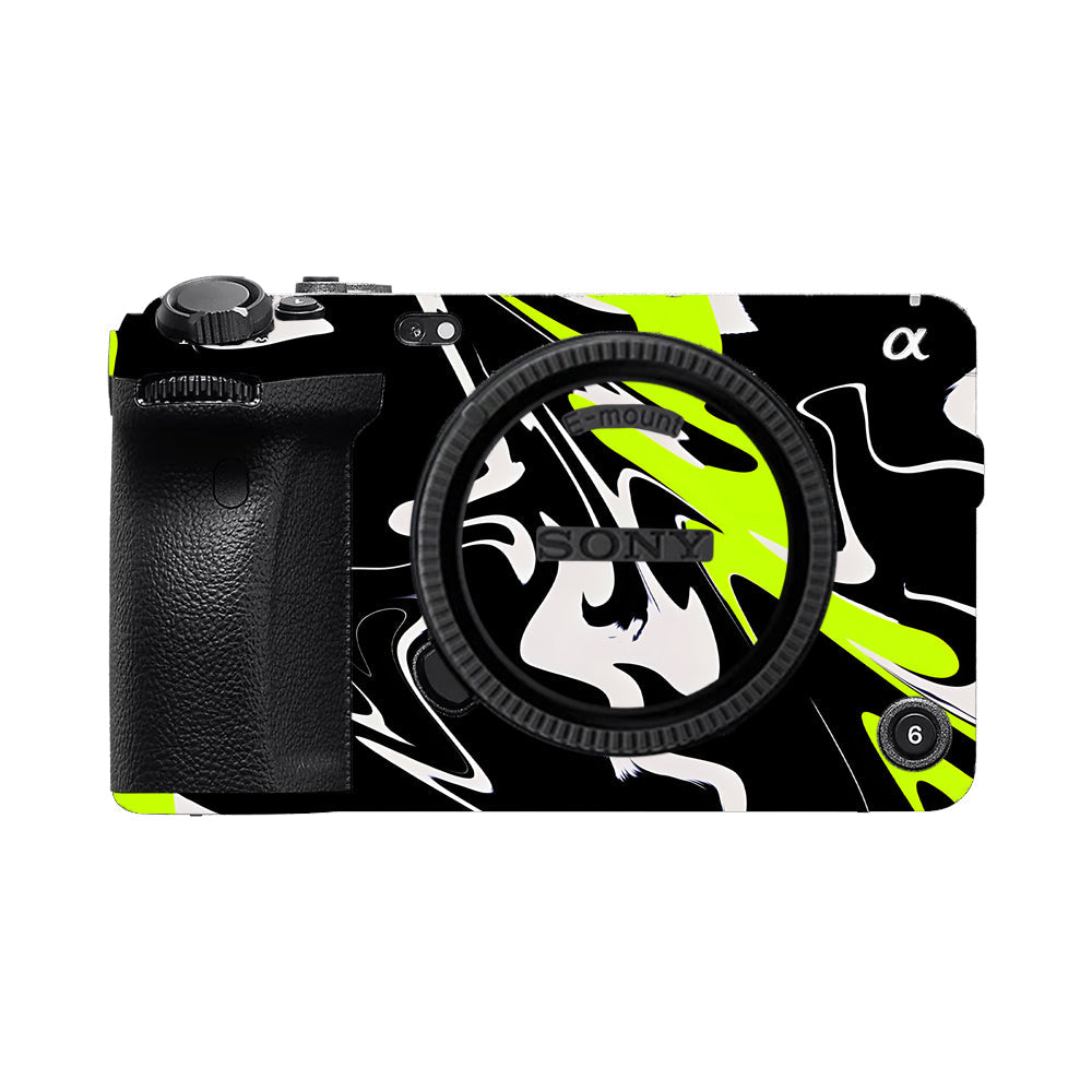 Neon Green and Black Pattern Sony FX3 Camera Skins