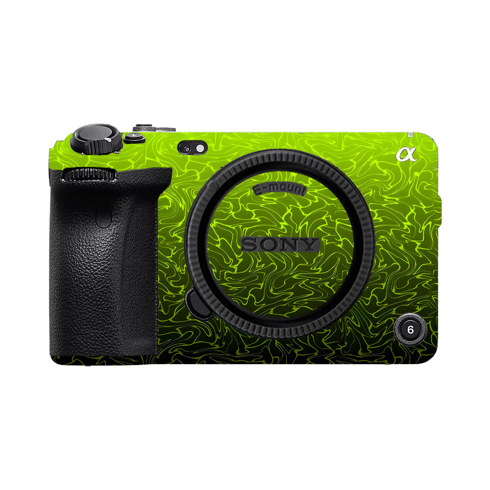 Lime Yellow to Black Gradient Sony FX3 Camera Skins