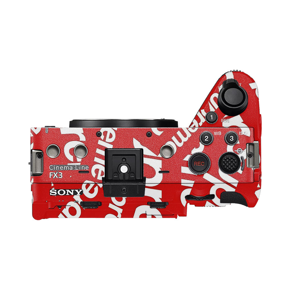 Supreme Red Sony FX3 Camera Skins