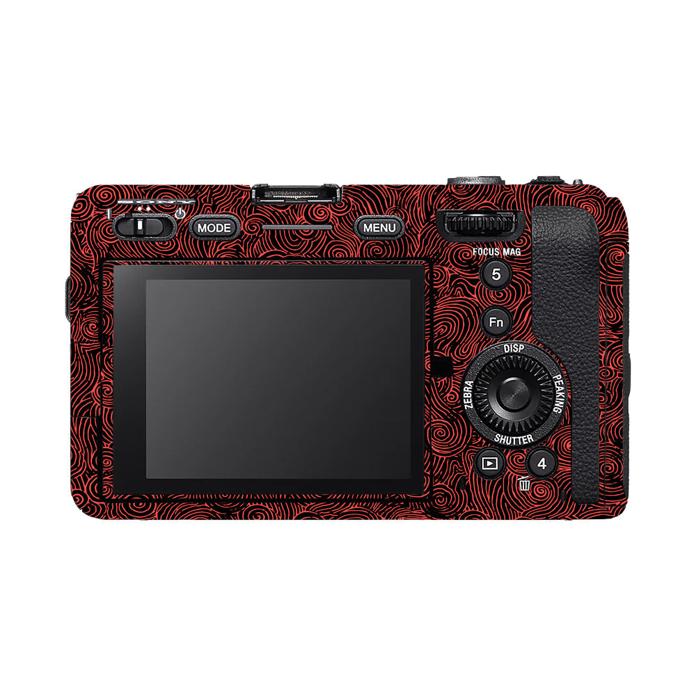 Red Spirals Sony FX3 Camera Skins