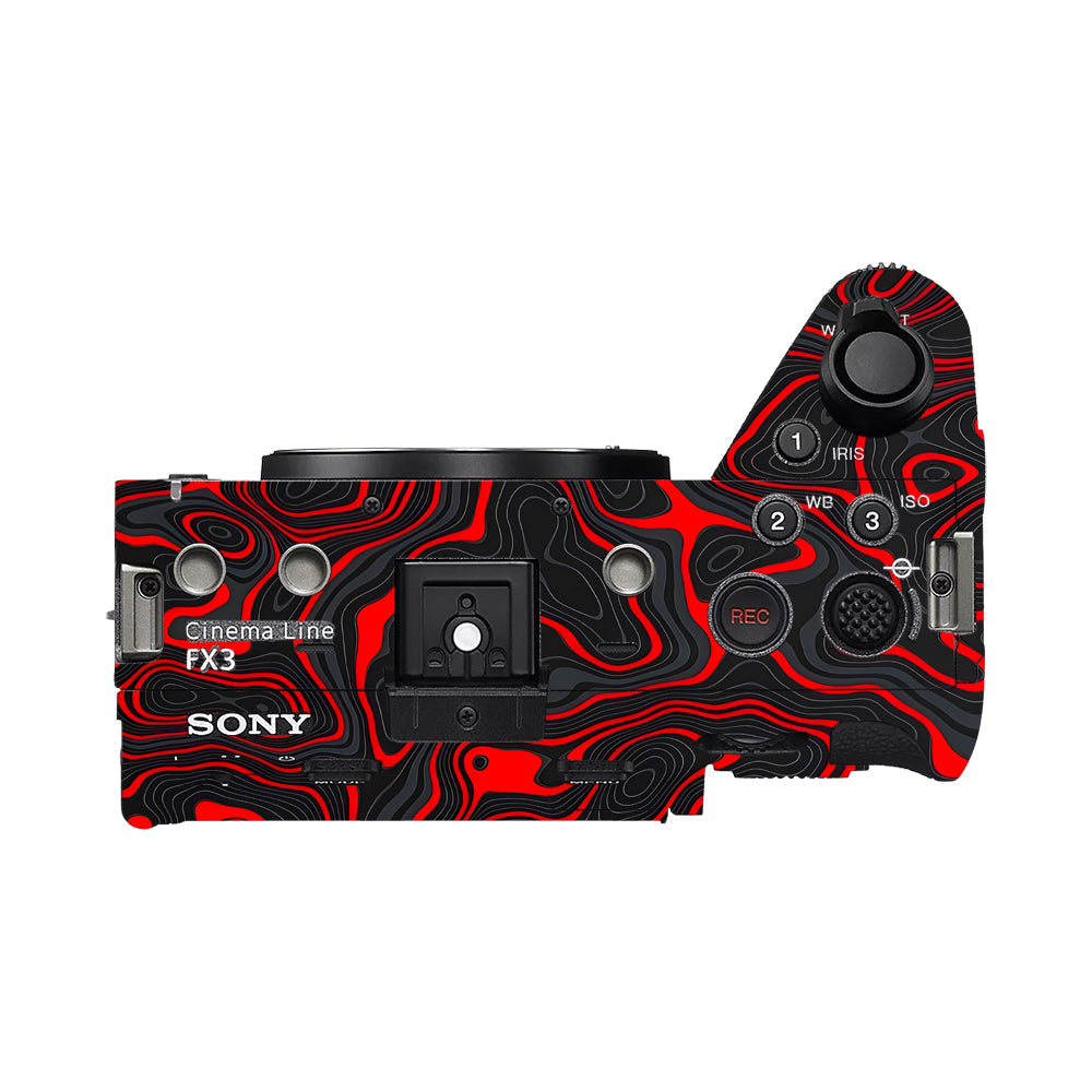Crimson Waves Sony FX3 Camera Skins