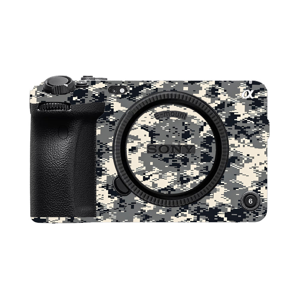 Grey Black Pixel Sony FX3 Camera Skins