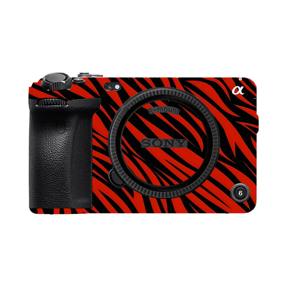 Red and Black Stripes Sony FX3 Camera Skins