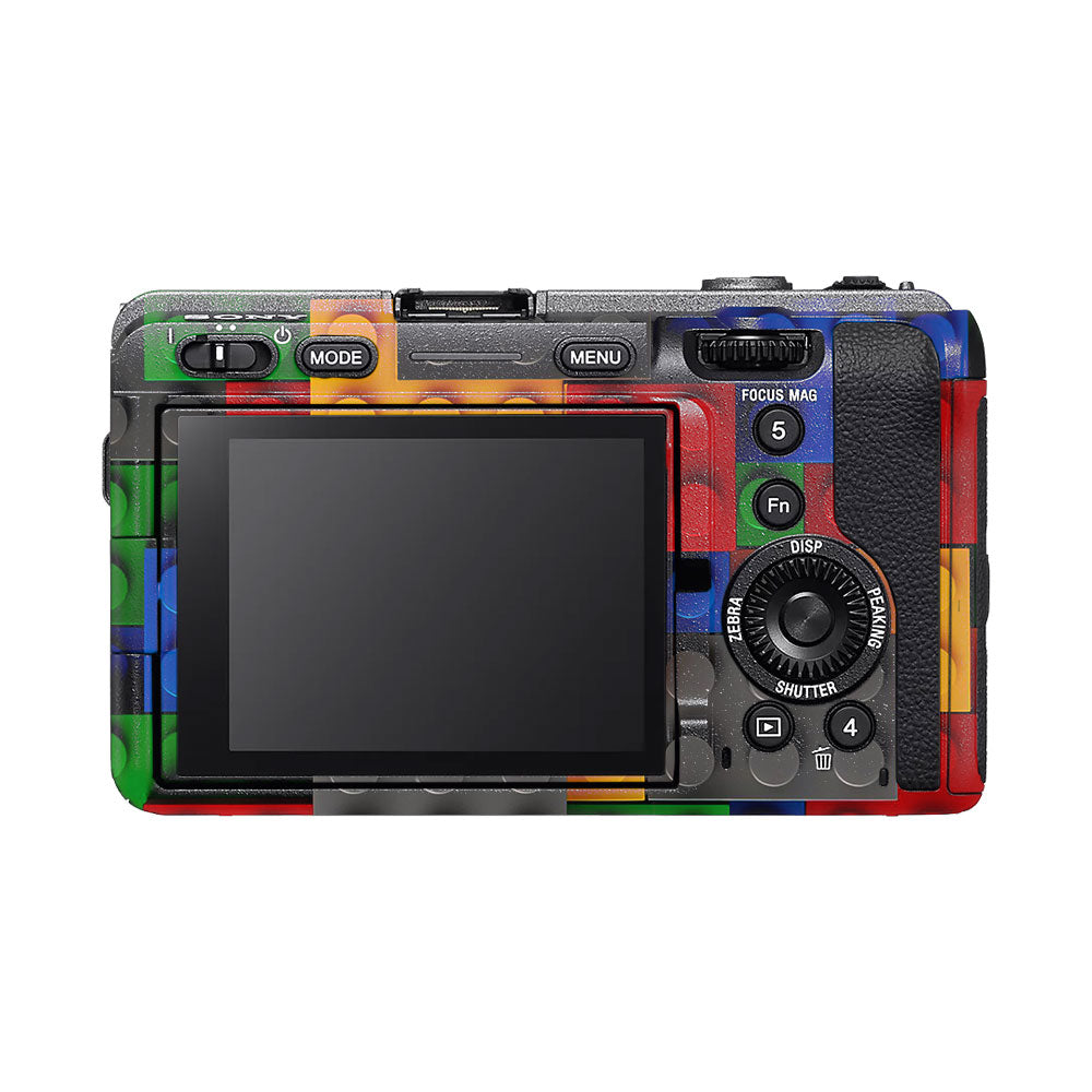 Colorful LEGO Brick Wall Pattern Sony FX3 Camera Skin