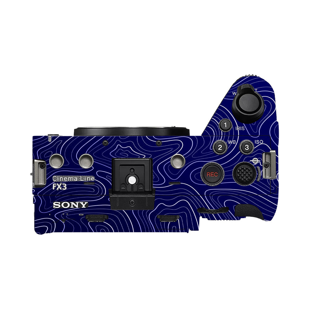 Deep Blue Contour Sony FX3 Camera Skins