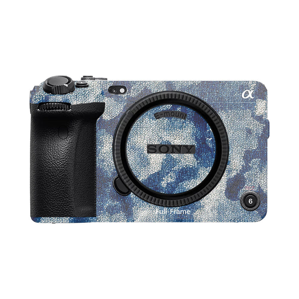 Blue Watercolor Fabric Sony FX3 Camera Skin